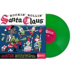 Various Artists Rockin Rollin Santa Claus GREEN VINYL LP
