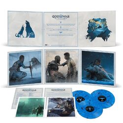 Bear McCreary God of War Ragnarok video game soundtrack LIMITED DELUXE BLUE SMOKE VINYL 3 LP