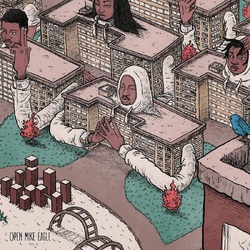 Open Mike Eagle Brick Body Kids Still Daydream BRICK RED & CREAM VINYL LP
