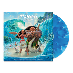 Various Moana The Songs WAVE BREAK OCEAN BLUE VINYL LP