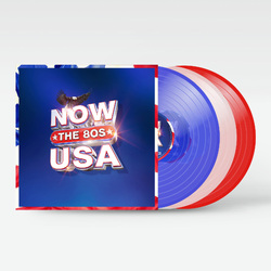 Various Artists Now That's What I Call USA The 80s RED WHITE & BLUE VINYL 3 LP