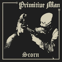 Primitive Man Scorn BLACK ICE WITH HEAVY BONE WHITE SPLATTER VINYL LP