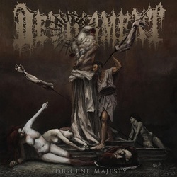 Devourment Obscene Majesty GOLD BROWN & WHITE MERGE WITH RED OXBLOOD & WHITE SPLATTER VINYL LP