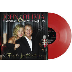John Farnham & Olivia Newton John Friends For Christmas RED VINYL LP