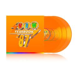 Various Artists NOW Yearbook 1987 TRANSLUCENT ORANGE VINYL 3 LP