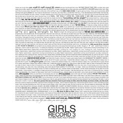 Girls Father, Son, Holy Ghost MILKY CLEAR / BLACK ICE VINYL 2 LP