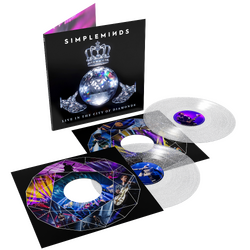 Simple Minds Live in the City of Diamonds LIMITED INDIE/SPECIALIST CLEAR & GLITTER VINYL 2 LP