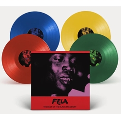 Fela Kuti The Best of the Black President RED BLUE GREEN YELLOW VINYL 4 LP BOX SET