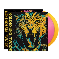 Social Distortion Born To Kill indie EXCLUSIVE PINK AND YELLOW VINYL 2 LP WITH ALTERNATE ART PRINT