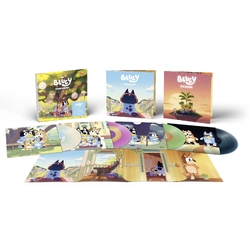 Bluey The Bluey Album Box Set LIMITED WHITE BLUE PINK ORANGE GREEN ORANGE BLUE VINYL 4 LP