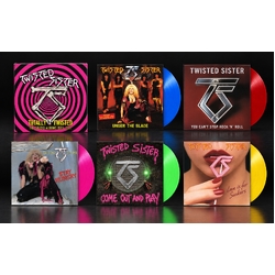 Twisted Sister Totally Twisted The Studio Albums 1982 1987 LIMITED EDITION RED BLUE PINK GREEN YELLOW VINYL 5 LP BOX SET