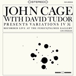 John Cage With David Tudor Variations Iv (Clear Vinyl) Vinyl LP