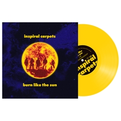 Inspiral Carpets Burn Like The Sun INDIE BLUE GALAXY COVER YELLOW VINYL LP