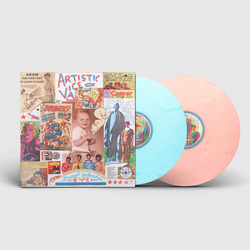Daniel Johnston Artistic Vice REISSUE LIGHT BLUE & PEACH SWIRL VINYL 2LP + BOOKLET