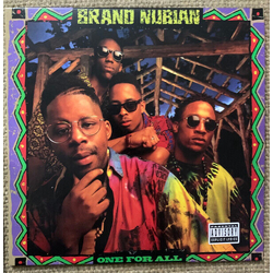 Brand Nubian One For All 30TH ANNIVERSARY EDITION LIMITED NEON GREEN PURPLE & ORANGE VINYL 2LP + 7INCH