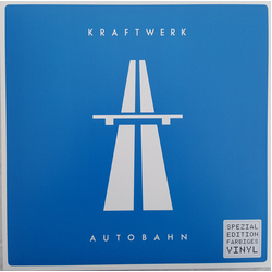 Kraftwerk Autobahn REISSUE LIMITED HEAVYWEIGHT TRANSLUCENT BLUE VINYL LP + 12 PAGE BOOKLET