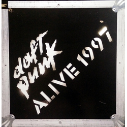 Daft Punk Alive 1997 REISSUE VINYL LP + STICKER SHEET