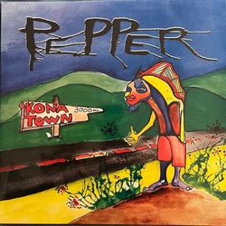 Pepper Kona Town REISSUE TRIFOLD GREEN & RED & YELLOW STRIPED VINYL LP