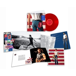 Bruce Springsteen Born In The Usa 40TH ANNIVERSARY EDITION TRANSLUCENT RED VINYL LP + BOOKLET + LITHOGRAPH + INSERT