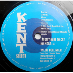Willie/Willie Walker Bollinger I Won'T Have To Cry No More VINYL 7INCH