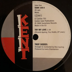 Troy Dodds Try My Love MONO VINYL 7INCH