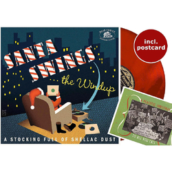 Various Santa Swings The Windup: A Stocking Full Of Shellac Dust LIMITED RED VINYL LP + INSERT + POSTCARD