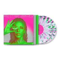 Kylie Minogue Extension THE EXTENDED MIXES LIMITED CLEAR WITH GREEN & PINK SPLATTERED VINYL 2LP
