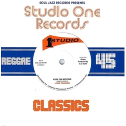 Lord Tanamo/Jackie Mittoo Keep On Moving BLUE VINYL 7INCH