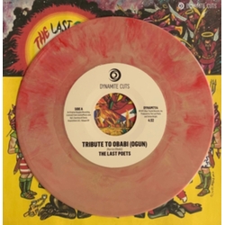 The Last Poets Tribute To Obabi OGUN HAND-NUMBERED RED MARBLED VINYL 7INCH LIMITED TO 150 COPIES