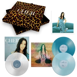 Cher Believe 25TH ANNIVERSARY DELUXE EDITION CLEAR SEA BLUE & LIGHT BLUE VINYL 3LP BOX SET + NUMBERED LITHOGRAPH