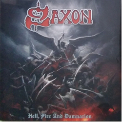 Saxon Hell Fire & Damnation 180GM RED MARBLED VINYL LP IN SPOT-VARNISHED SLEEVE