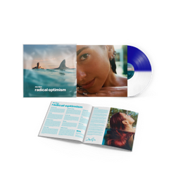 Dua Lipa Radical Optimism DELUXE EDITION HEAVYWEIGHT TRANSLUCENT BLUE & WHITE SPLIT COLOURED VINYL LP + BOOKLET