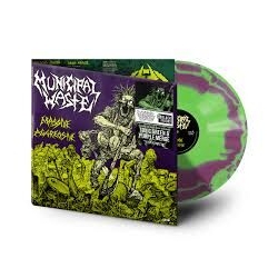 Municipal Waste Massive Aggressive REISSUE LIMITED 'TOXIC' GREEN & PURPLE VINYL LP