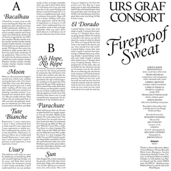 Urs Graf Consort Fireproof Sweat VINYL LP IN DIE-CUT SLEEVE