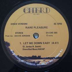 Rare Pleasure Let Me Down Easy RED VINYL 7INCH