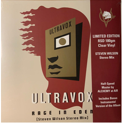 Ultravox Rage In Eden: Steven Wilson Stereo Mix RECORD STORE DAY RSD BLACK FRIDAY 2022 180GM CLEAR VINYL 2LP WITH OBI-STRIP