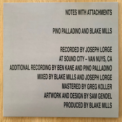 Pino/Blake Mills Palladino Notes With Attachments VINYL LP