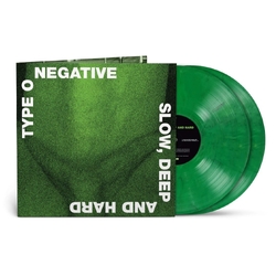 Type O Negative Slow Deep & Hard REISSUE GREEN & BLACK MARBLED VINYL 2LP + POSTER