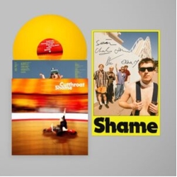 Shame Cutthroat LIMITED 'HOT SHOTS' YELLOW VINYL LP + AUTOGRAPHED POSTER