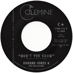 Durand & The Indications Jones Don'T You Know VINYL 7INCH