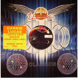 Carrie Lucas I Gotta Keep Dancin' KEEP SMILING FLUORESCENT YELLOW VINYL 12INCH