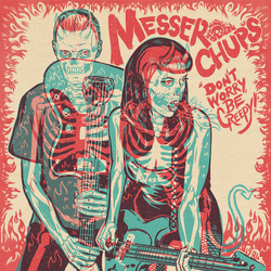 Messer Chups Don'T Worry Be Creepy RED & BLUE SPLIT COLOURED VINYL 7INCH