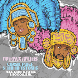 Connie & Keystones Feat Apani B Fly Mc/Bo Dollis Jr Price Uptown Rulers BLUE & PINK SPLATTERED VINYL 7INCH