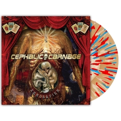 Cephalic Carnage Xenosapien RED & BLUE SPLATTERED VINYL LP + INSERT