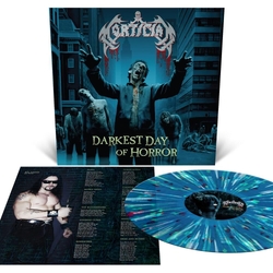 Mortician Darkest Day Of Horror SEA BLUE SPLATTERED VINYL LP + INSERT