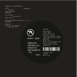 Aphex Twin Computer Controlled Acoustic Instruments Pt 2 Ep VINYL LP