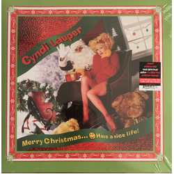 Cyndi Lauper Merry Christmas Have A Nice Life! REISSUE LIMITED 'CANDY CANE' CLEAR WITH RED & WHITE SWIRL VINYL LP