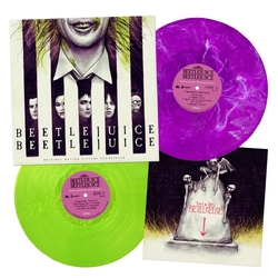 Danny/Various Elfman Beetlejuice Beetlejuice SOUNDTRACK PURPLE & WHITE SMOKE & FLUORESCENT GREEN VINYL 2LP + ART PRINT