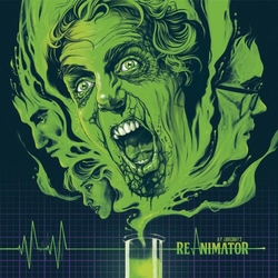 Richard Band Re Animator SOUNDTRACK NEON GREEN & BLACK SWIRL VINYL LP