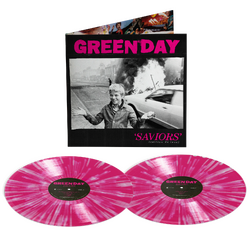 Green Day Saviors DELUXE EDITION PINK & WHITE SPLATTERED VINYL 2LP